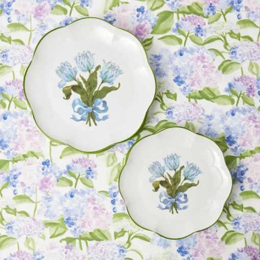 Summer Crockery | Starter Plates<Mrs. Alice Blue Tulip Starter Plates (Set of 4)