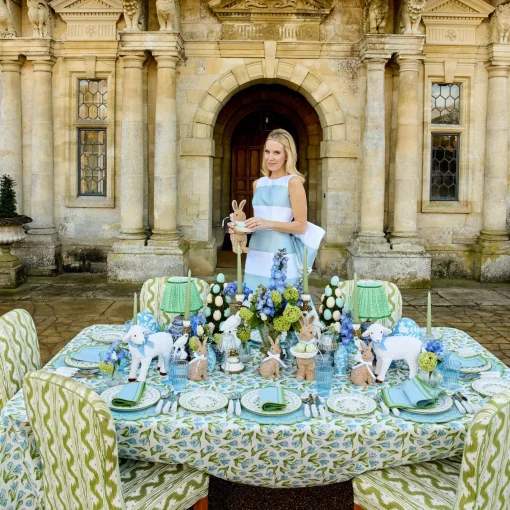Tablecloths<Mrs. Alice Blue Tulip Tablecloth