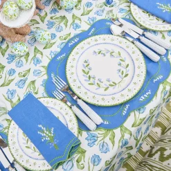 Tablecloths<Mrs. Alice Blue Tulip Tablecloth