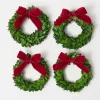 Christmas Decorations<Mrs. Alice Boxwood Wreath (Set of 4)
