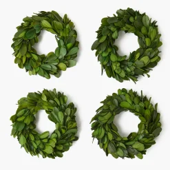 Christmas Decorations<Mrs. Alice Boxwood Wreath (Set of 4)