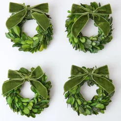 Christmas Decorations<Mrs. Alice Boxwood Wreath (Set of 4)