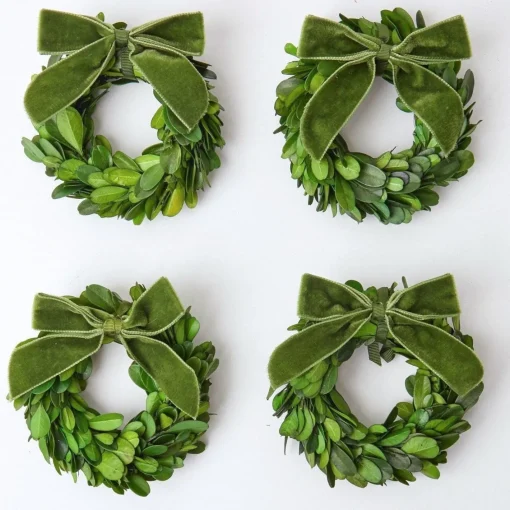 Christmas Decorations<Mrs. Alice Boxwood Wreath (Set of 4)