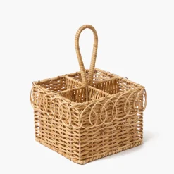 For The Rattan Lover<Mrs. Alice Braided Rattan Cutlery Basket