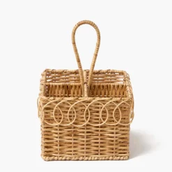 For The Rattan Lover<Mrs. Alice Braided Rattan Cutlery Basket