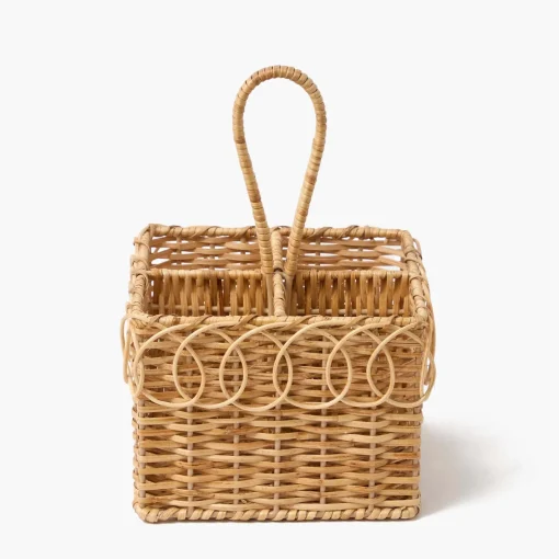 For The Rattan Lover<Mrs. Alice Braided Rattan Cutlery Basket
