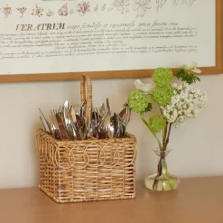 For The Rattan Lover<Mrs. Alice Braided Rattan Cutlery Basket