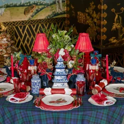 Glasses | Glassware Sets<Mrs. Alice Brigitte Red Garland Engraved Glassware (Set of 8)