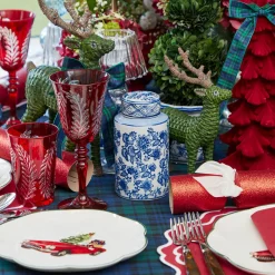 Glasses | Glassware Sets<Mrs. Alice Brigitte Red Garland Engraved Glassware (Set of 8)