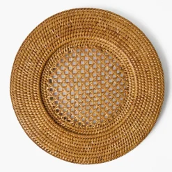 Summer Table Linen | Placemats<Mrs. Alice Brown Rattan Charger Plates (Set of 4)