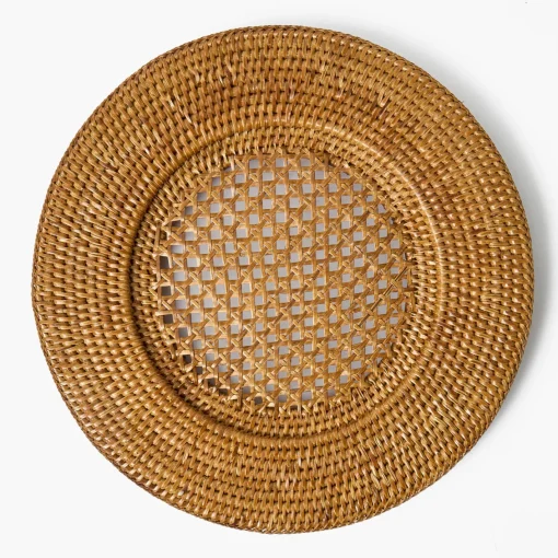 Summer Table Linen | Placemats<Mrs. Alice Brown Rattan Charger Plates (Set of 4)