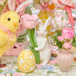 Spring Decorations<Mrs. Alice Bunny with Pink Tulip (Pair)