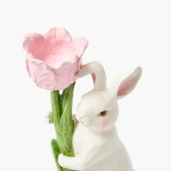 Spring Decorations<Mrs. Alice Bunny with Pink Tulip (Pair)