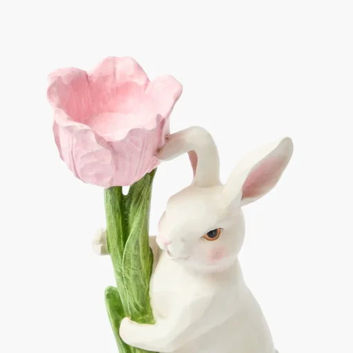 Spring Decorations<Mrs. Alice Bunny with Pink Tulip (Pair)
