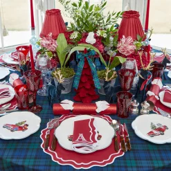 Christmas Decorations<Mrs. Alice Burgundy Flocked Fir Tree (Pair)