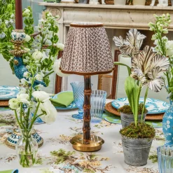 Rechargeable Table Lamps<Mrs. Alice Burnt Bamboo Rechargeable Lamp with Chocolate Lotus Shade (18cm)