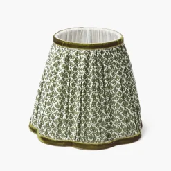 Rechargeable Table Lamps<Mrs. Alice Burnt Bamboo Rechargeable Lamp with Olive Lotus Shade (18cm)