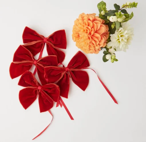 Napkin Rings & Bows<Mrs. Alice Burnt Orange Napkin Bows (Set of 4)