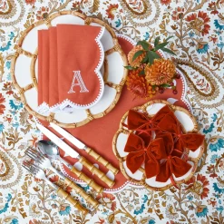 Napkin Rings & Bows<Mrs. Alice Burnt Orange Napkin Bows (Set of 4)