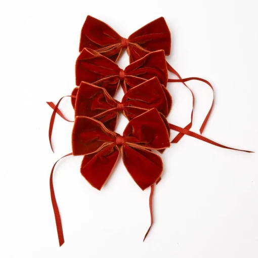 Napkin Rings & Bows<Mrs. Alice Burnt Orange Napkin Bows (Set of 4)