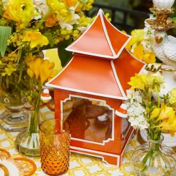Year-round Decorations | Autumn Decorations<Mrs. Alice Burnt Orange Pagoda Lantern