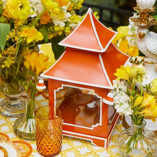 Year-round Decorations | Autumn Decorations<Mrs. Alice Burnt Orange Pagoda Lantern