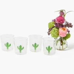 Summer Glassware | Glasses<Mrs. Alice Cactus Glasses (Set of 4)