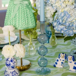 Summer Glassware | Summer Candleware<Mrs. Alice Camille Azure Candle Holder (Pair)