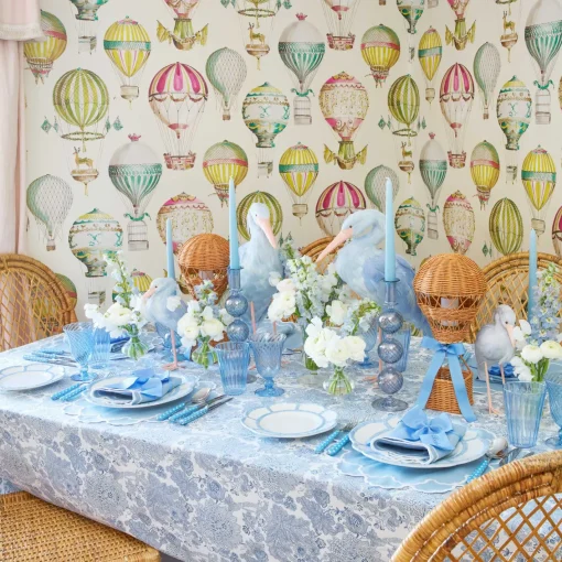 Summer Glassware | Summer Candleware<Mrs. Alice Camille Azure Candle Holder (Pair)