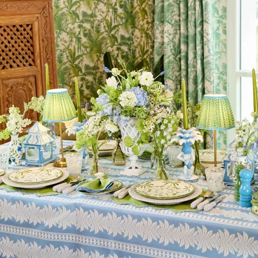 Summer Glassware | Summer Candleware<Mrs. Alice Camille Azure Candle Holder (Pair)