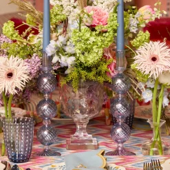 Summer Glassware | Summer Candleware<Mrs. Alice Camille Azure Candle Set (Dusty Blue)