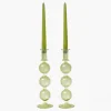 Summer Glassware | Summer Candleware<Mrs. Alice Camille Olive Candle Holder (Pair)