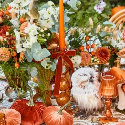 Candle Holders<Mrs. Alice Camille Orange Candle Holder (Pair)