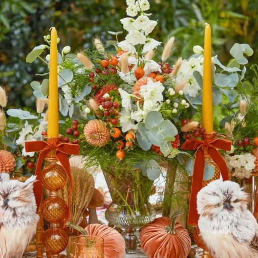 Candle Holders<Mrs. Alice Camille Orange Candle Holder (Pair)