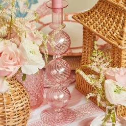 Summer Glassware | Summer Candleware<Mrs. Alice Camille Peony Candle Holder (Pair)