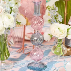 Candles | Candlescapes<Mrs. Alice Camille Pink & Blue Candle Set