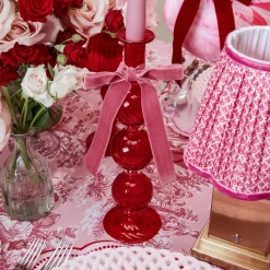 Candle Holders<Mrs. Alice Camille Red Candle Holder (Pair)