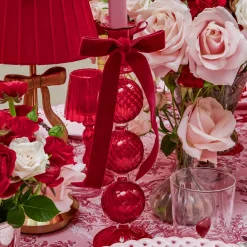 Candle Holders<Mrs. Alice Camille Red Candle Holder (Pair)