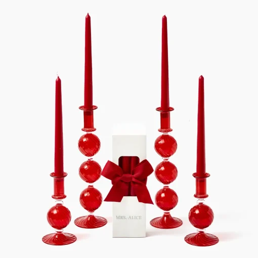 Candles | Candlescapes<Mrs. Alice Camille Red Candle Set