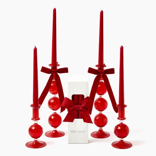Candles | Candlescapes<Mrs. Alice Camille Red Candle Set