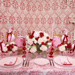 Candles | Candlescapes<Mrs. Alice Camille Red Ribboned Candle Set (Pink)