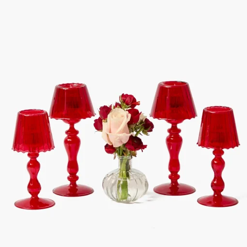 Candles | Candlescapes<Mrs. Alice Camille Red Ribboned Candlescape (Pink)
