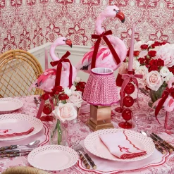 Candles | Candlescapes<Mrs. Alice Camille Red Ribboned Candle Set (Pink)