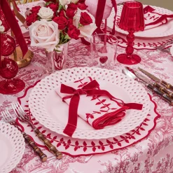 Candles | Candlescapes<Mrs. Alice Camille Red Ribboned Candlescape (Pink)
