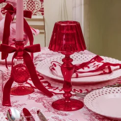 Candles | Candlescapes<Mrs. Alice Camille Red Ribboned Candlescape (Pink)