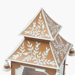 Summer Candleware | Year-round Decorations<Mrs. Alice Caramel Chinoiserie Pagoda Lantern