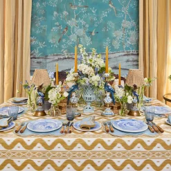 Summer Table Linen | Tablecloths<Mrs. Alice Caramel Ikat Tablecloth