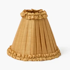 Summer Lighting | Lampshades<Mrs. Alice Caramel Silk Frilled Lampshade (18cm)