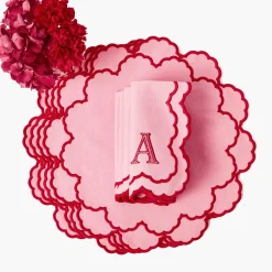 Table Linen Sets | Mrs. Alice Monogram<Mrs. Alice Carolina Pink Placemats & Napkins (Set of 4)