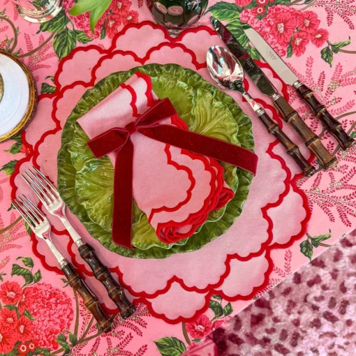 Placemats | For Her<Mrs. Alice Carolina Pink Placemats (Set of 4)